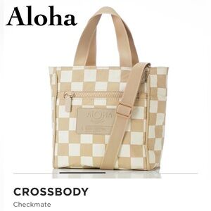 ALOHA Collection Checkmate Crossbody Lux Splash-Proof, Creme/Dune, Wet/Dry